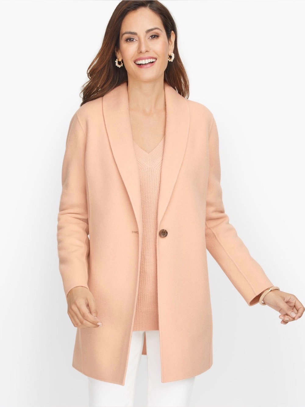 🆕TALBOTS SHAWL COLLAR Double Face Blazer